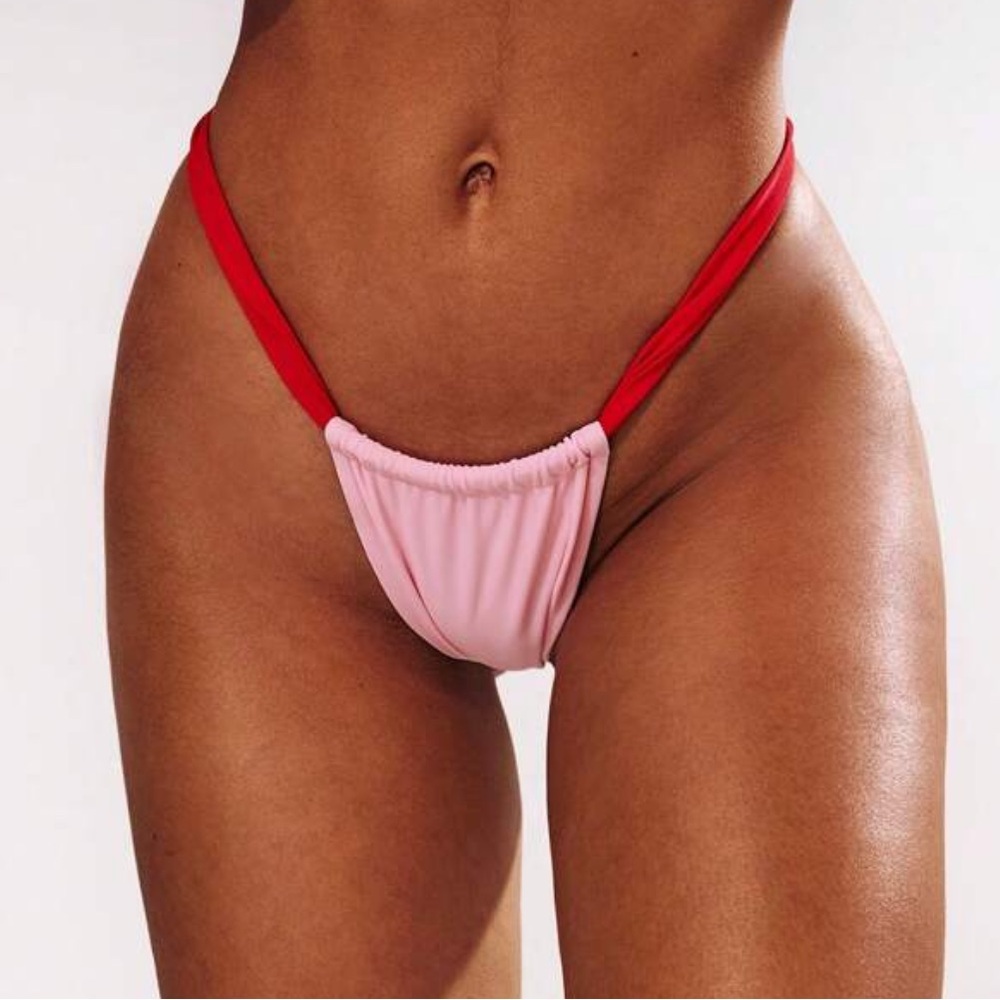 Pink & Red Bikini Bottom